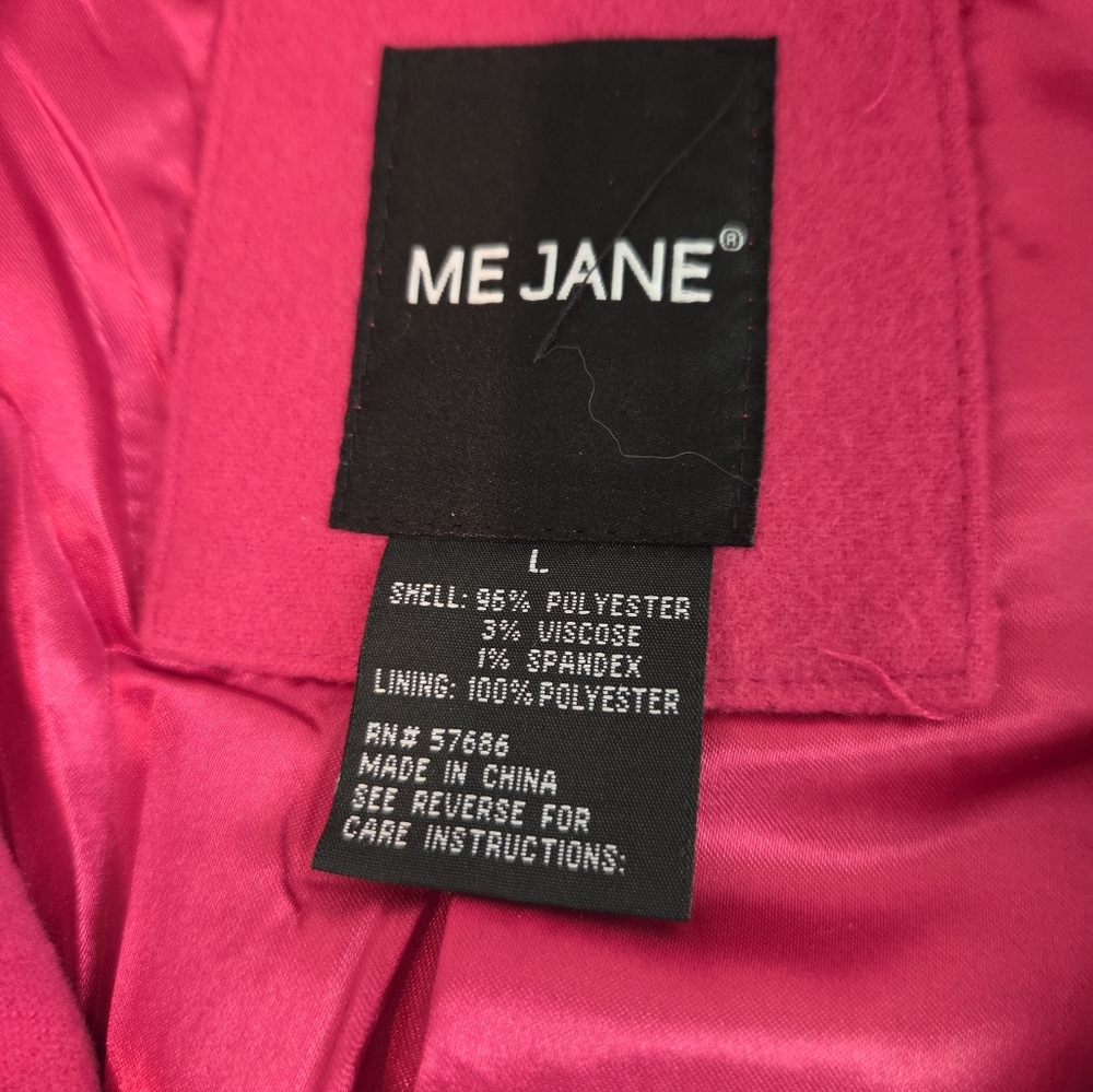 Me Jane Raspberry Funnel Neck Coat - Picture 12 of 13